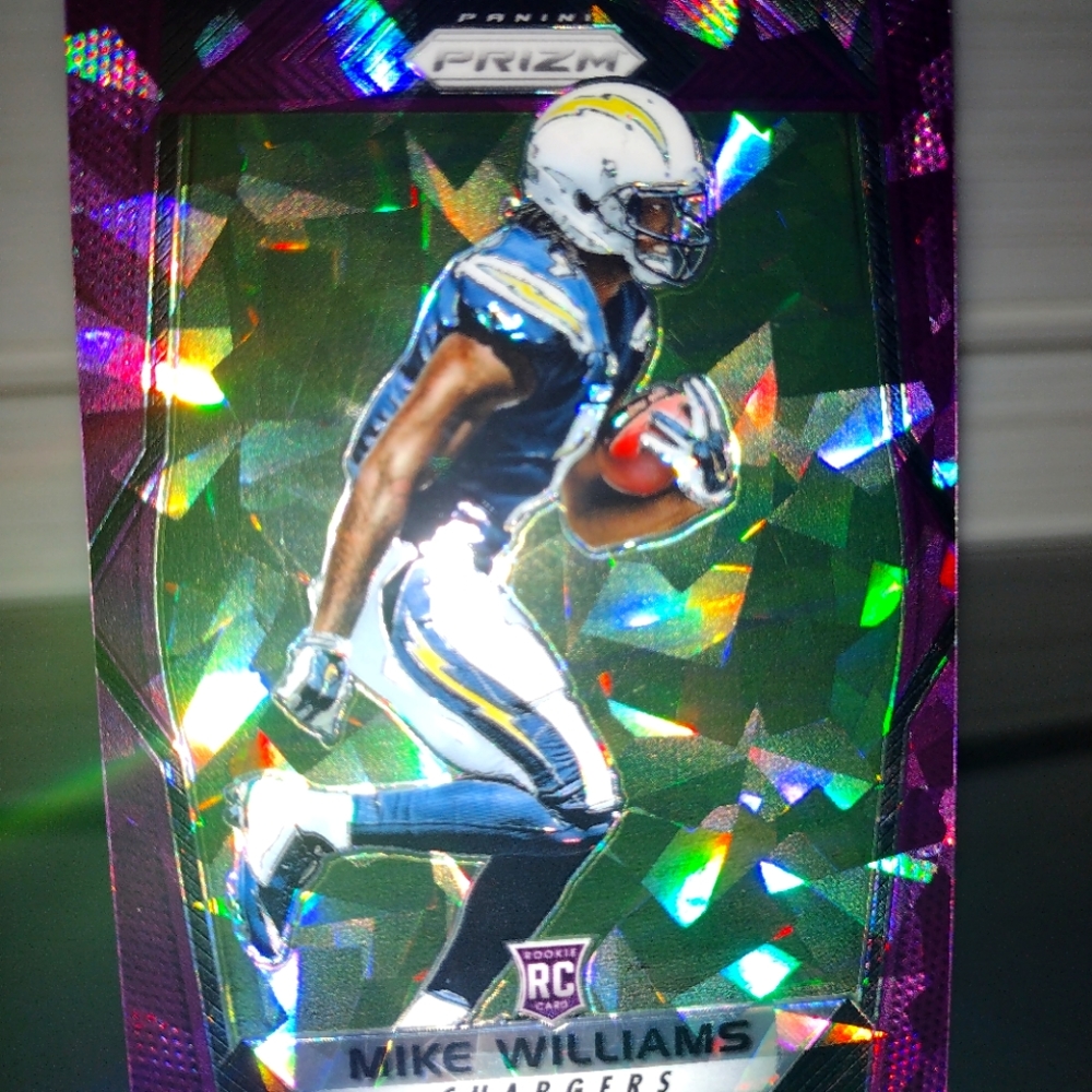 (Mike Williams #239) Rookie (Purple Cracked Ice Prizm 2017) number card (#33/75)